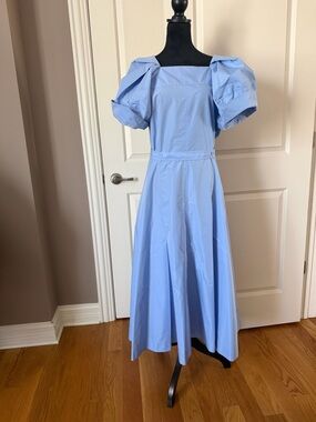 3.1 Phillip Lim Powder Blue Puff-Sleeve Midi Dress
